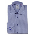 Plaid Button-Up Shirt // Gray + Navy (US: 15.5R)
