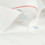 Dobby Weave Textured Button-Down Shirt // White (US: 16R)