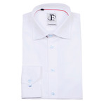Dobby Weave Textured Button-Down Shirt // White (US: 16R)