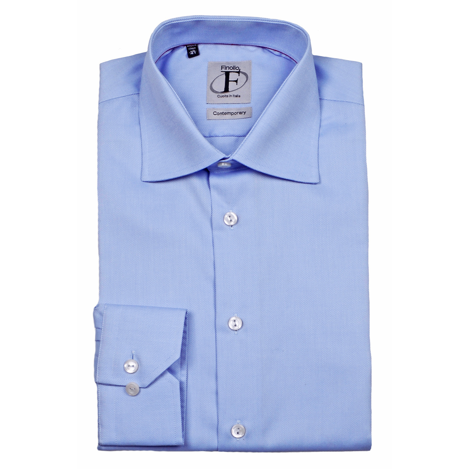 Royal Oxford Weave Button-Down Shirt // Blue (US: 15R) - FINOLLO ...