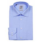 Pinpoint Weave Textured Button-Down Shirt // Light Blue (US: 17.5R)