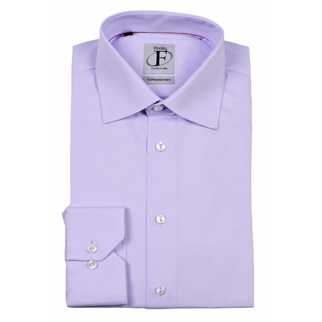 Textured Button-Down Shirt // Lavender (US: 15R)