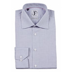 Herringbone Weave Button-Down Shirt // Grey (US: 17R)