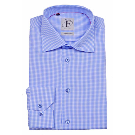 Classic Button-Up Shirt // Light Blue Check (US: 15R)
