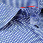 Tattersall Plaid Button-Up Shirt // Navy Check (US: 19R)