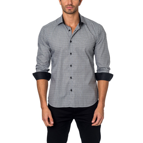 Jared Lang // TOM Button-Up // Grey Plaid (S)