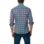 TOM Button-Up // Pink + Blue Check (2XL)