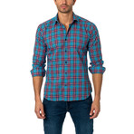 TOM Button-Up // Blue + Red Check (S)