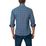 TOM Button-Up // Blue + Red Check (S)