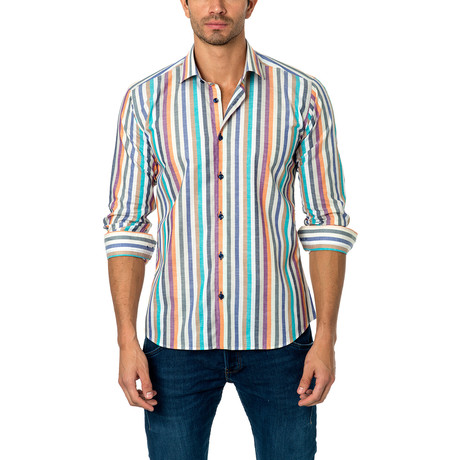 TOM Button-Up // Pastel Stripe (S)