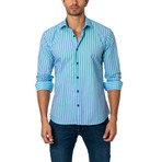 Jared Lang // TOM Button-Up // Purple + Light Blue (2XL)