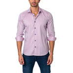 Jared Lang // TOM Button-Up // Pink + White + Blue (XL)