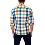 THOMAS Button-Up // Orange + Blue + Green (L)