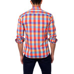 THOMAS Button-Up // Orange + Blue (L)