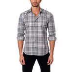 Jared Lang // THOMAS Button-Up // Purple + Grey (M)