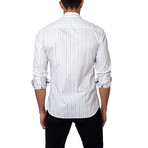 Jared Lang // THOMAS Button-Up // White Stripe (2XL)