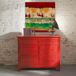 Wholeheartedly // Red (Print // 20"W x 20"L x 0.1"D)