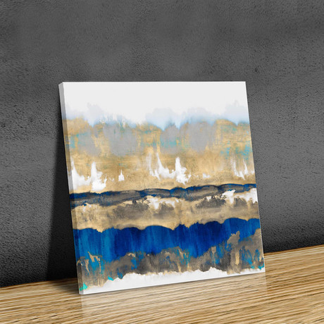 Gradations // Blue + Gold (Print // 20"W x 20"L x 0.1"D)