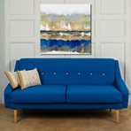 Gradations // Blue + Gold (Print // 20"W x 20"L x 0.1"D)