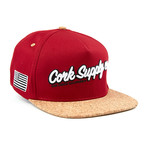 Cork Supply Co. // Snapback Hat // Red