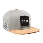 Cork Supply Co. // Snapback Hat // Grey + Black