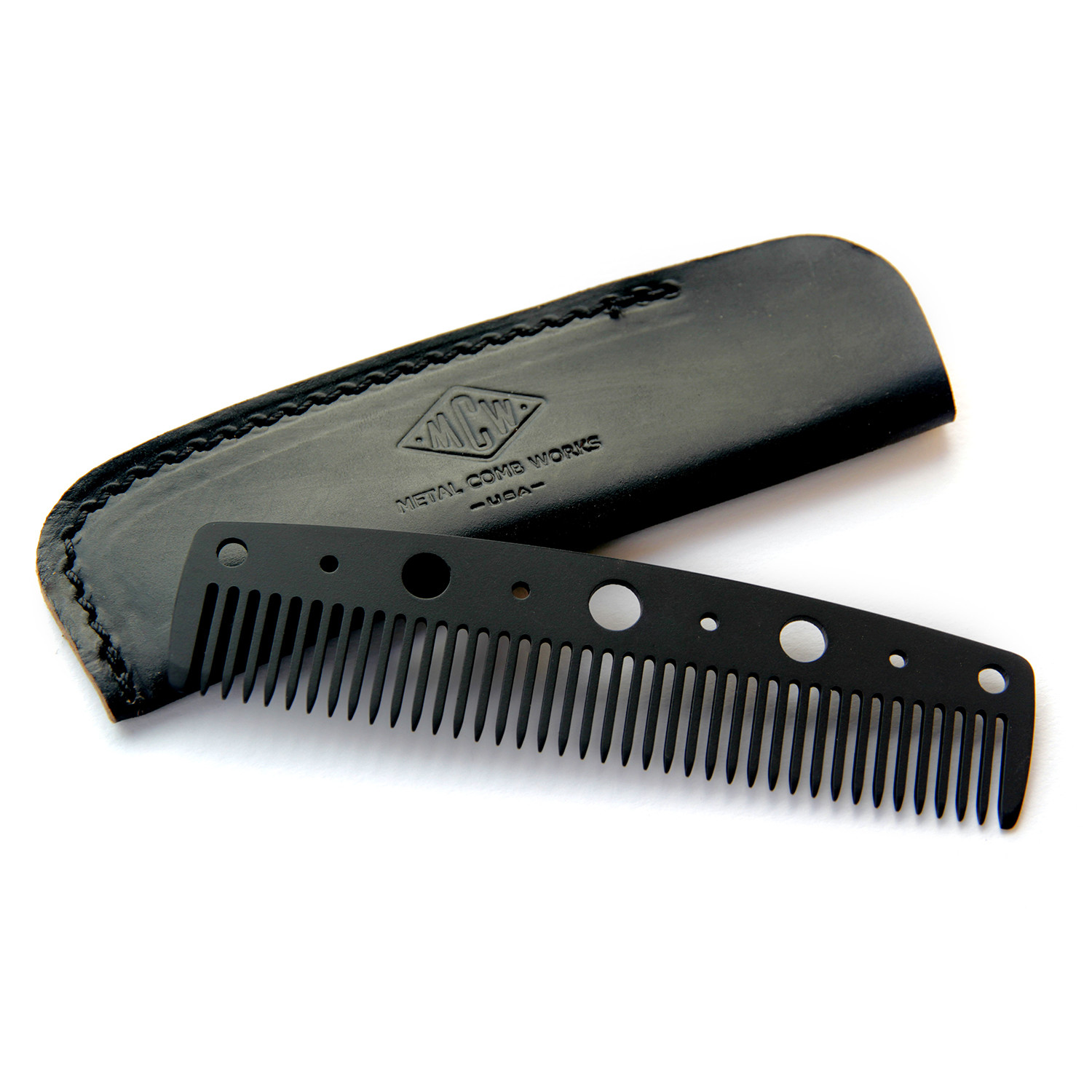 Black Out Comb + Sheath (Skull + Bones) - Metal Comb Works - Touch of ...