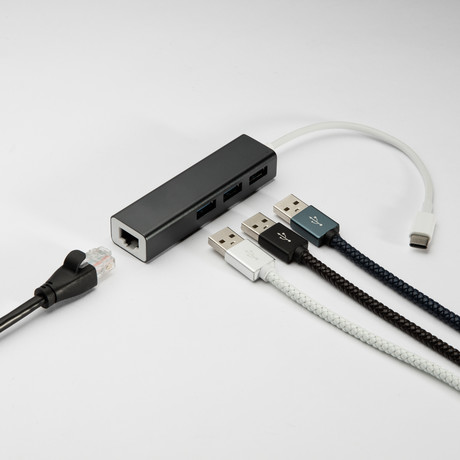 USB Hub // Type C // Grey (USB)