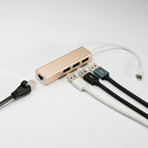 USB Hub // Type C // Gold (USB)