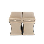 Morgan Storage Ottoman + Pull Out Shelf (Champagne)