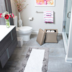 Morgan Storage Ottoman + Pull Out Shelf (Champagne)