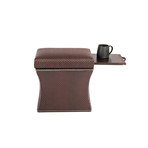 Morgan Storage Ottoman + Pull Out Shelf (Champagne)