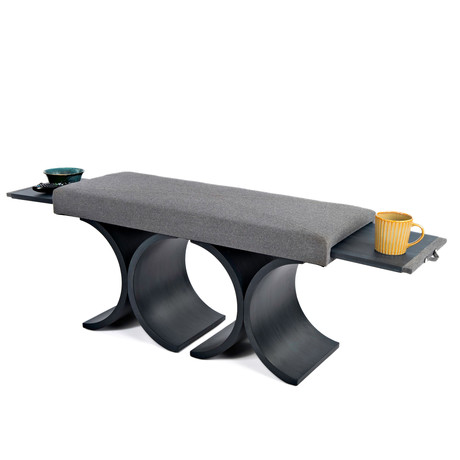 Grace Bench + Pull Out Shelves (Gray)