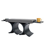 Grace Bench + Pull Out Shelves (Gray)