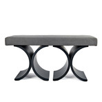 Grace Bench + Pull Out Shelves (Gray)