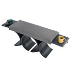 Grace Bench + Pull Out Shelves (Gray)