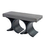 Grace Bench + Pull Out Shelves (Gray)