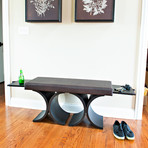 Grace Bench + Pull Out Shelves (Gray)