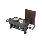 Dolton Table // Ottoman + Pull Out Shelves (Brown)