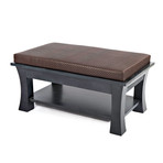 Dolton Table // Ottoman + Pull Out Shelves (Brown)