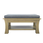 Dolton Table // Ottoman + Pull Out Shelves (Brown)