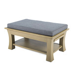 Dolton Table // Ottoman + Pull Out Shelves (Brown)