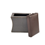 Chandler Storage Ottoman + Pull Out Shelf (Gray + Brown)