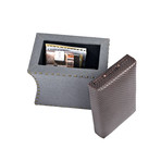 Chandler Storage Ottoman + Pull Out Shelf (Gray + Brown)