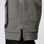 Lines Zip Hoodie // Heather Grey (S)