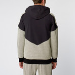 Waffle Hooded Sweater // Black (M)