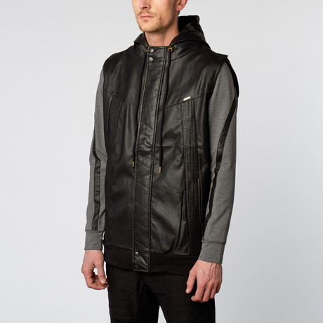 Vegan Leather Vest // Black (S)