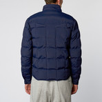 Quilted Puffer Jacket // Navy (XL)