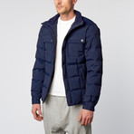 Quilted Puffer Jacket // Navy (XL)