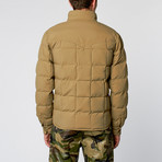 Quilted Puffer Jacket // Tan (XL)