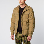 Quilted Puffer Jacket // Tan (M)